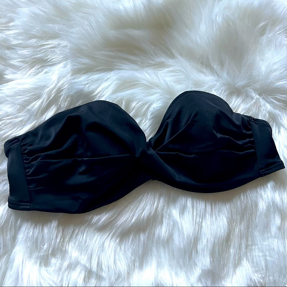 Victoria’s Secret Black Strapless Bandeau Bikini Top Swim